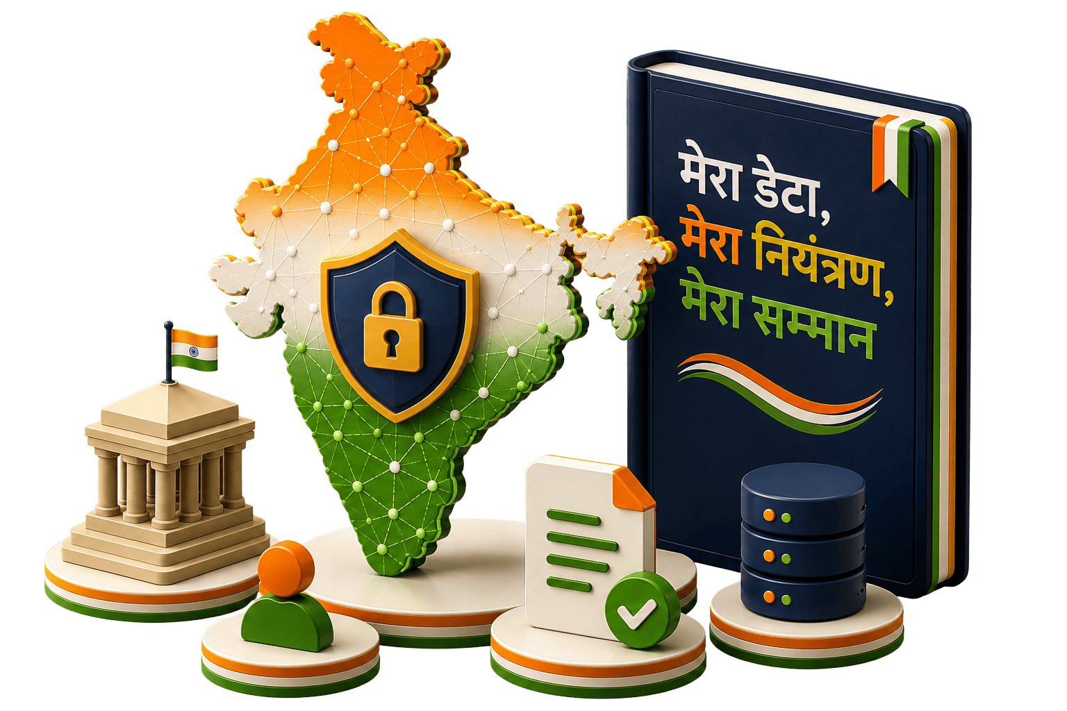 India data rights and cybersecurity infographic